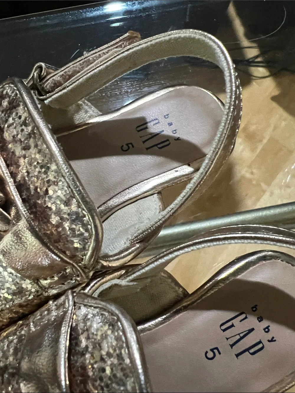 GAP Baby Glitter Tassel Loafers - Rose Gold